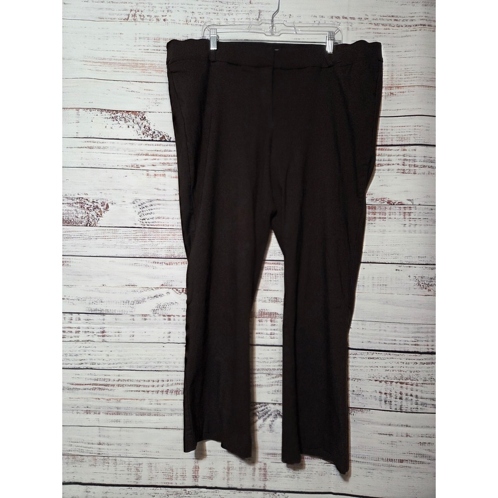 Lane Bryant The Allie Brown Straight Leg Dress Pants Womens 24R Stretch Trouser